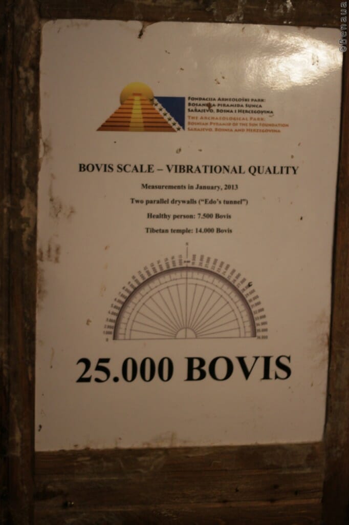 Pyramides de Bosnie - Ravna Tunnels - Mesure de l'énergie du site en Bovis