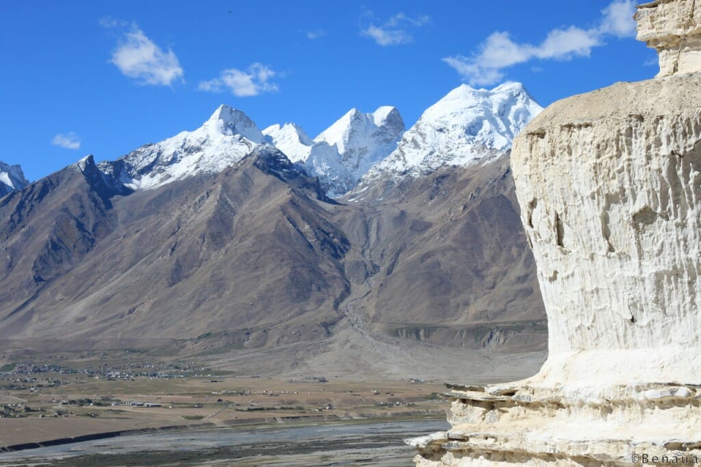Trek au Zanskar en Himalaya - vue du Mont Blanc de Padum