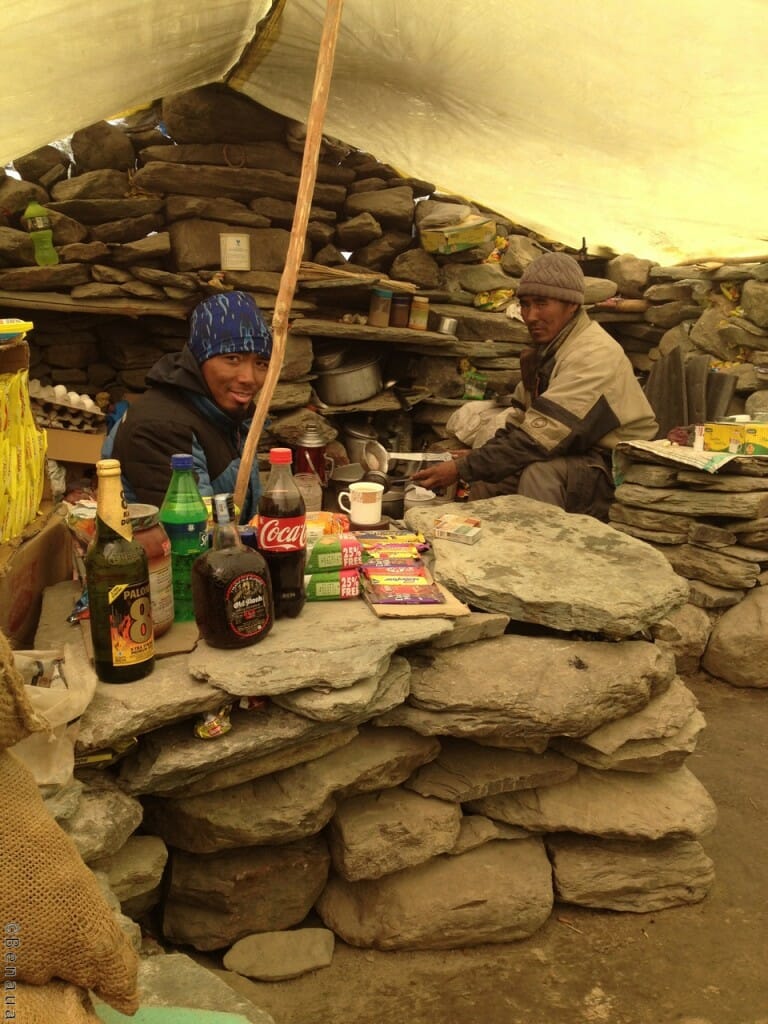 Trek au Zanskar en Himalaya - Tente de commerçant