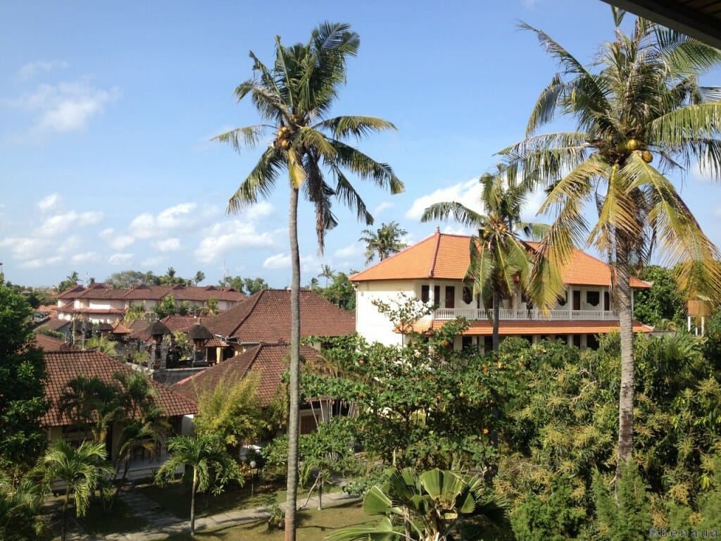 Bien se loger à Bali - vue de ma chambre au Mekar Jaya