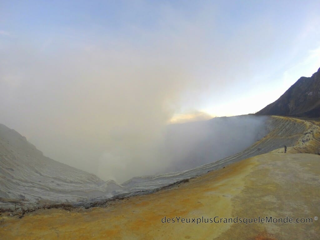 Ascension du Volcan Ijen à Java en Indonésie - Cratère du Ijen