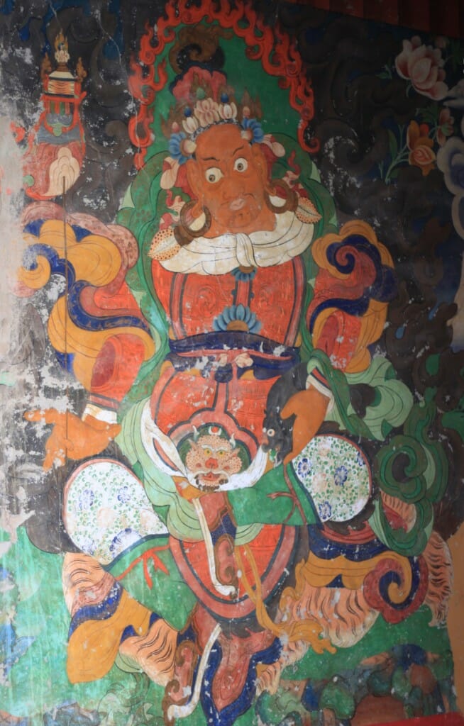 Monastères bouddhistes au Zanskar en Himalaya - Peinture murale à Darsha