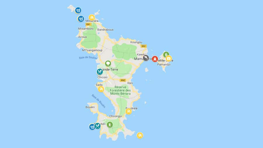 Carte Google Interactive - Visiter Mayotte